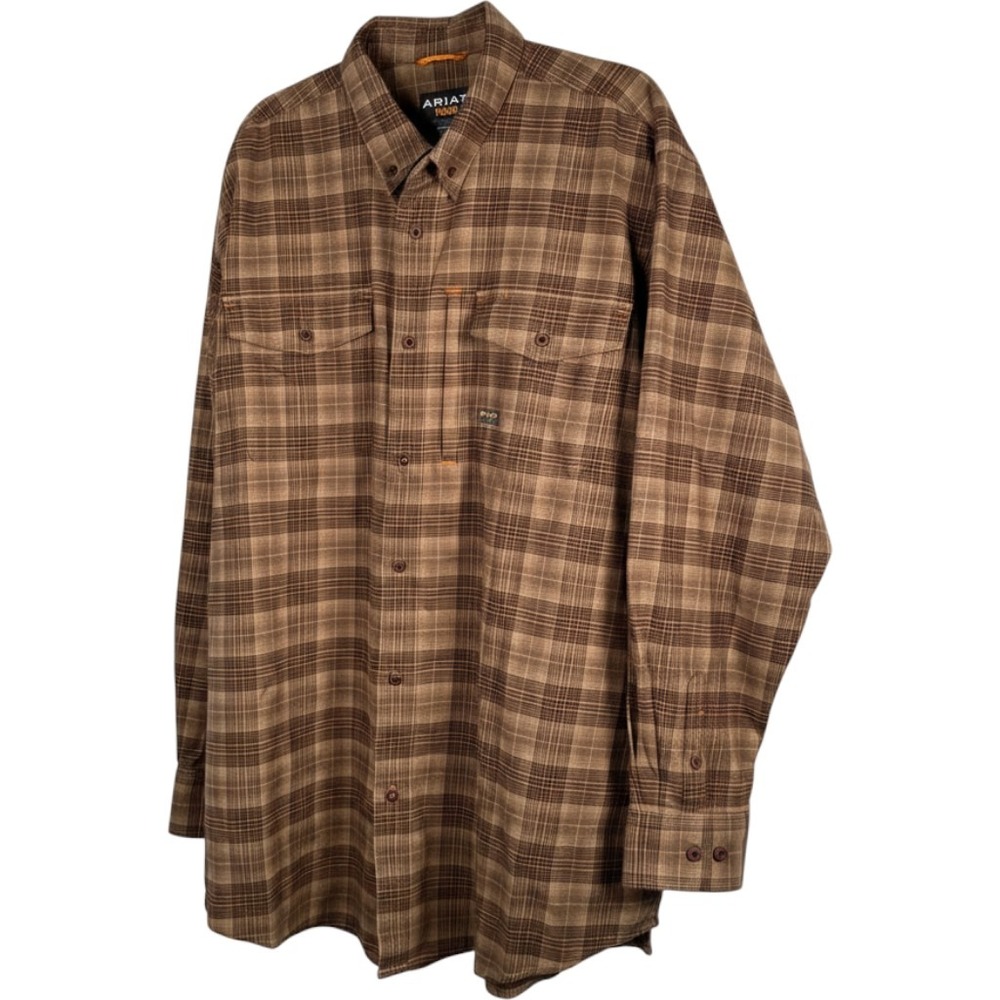 Ariat Rebar DuraStretch Work Shirt NWT Chocolate Chip Plaid Small India 2024